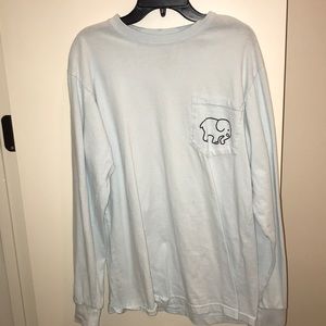 light blue, ivory ella long sleeve pullover